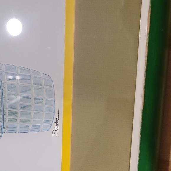 Sande signed Floral Art Print in Green Frame - Picture 10 of 10